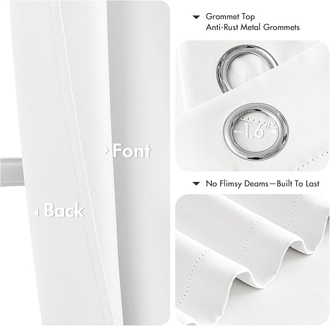 MIULEE Blackout Curtains for Bedroom Living Room 2 Panels, Thermal Insulated - Image 4