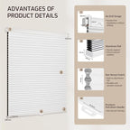 Grandekor No Drill No Tools Cordless Cellular Shades, UV Protection Privacy No - Image 9