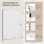 Grandekor No Tools No Drill Cordless Cellular Shades, UV Protection Privacy No - Image 9