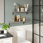 DINZI LVJ Long Wall Shelves, 31.5 Inch Wall Mounted Shelves Set of 2, - Image 6
