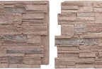 EverStone Cascade Faux Stone Panel, 48 5/8"W x 24 3/4"H x 1 1/4"D, Shasta Color - Image 8