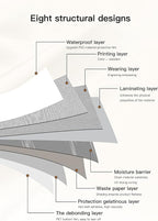 Dimoon 118''x15.7'' Cream Skin Peel and Stick Wallpaper Contact Paper Modern - Image 9