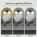 PARTPHONER Bathroom Light Fixtures, Bathroom Lighting Fixtures Over Mirror - Image 6