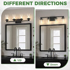 DORESshop Bathroom Light Fixtures, 4-Light Black Bathroom Lighting Fixtures - Image 7