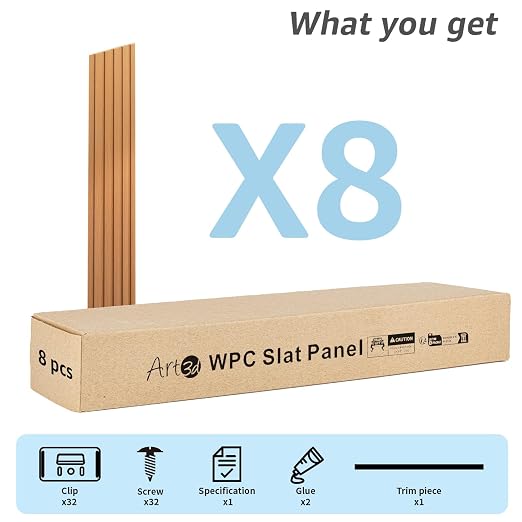 Art3d WPC Slat Wall Panels, Living Room - Image 3