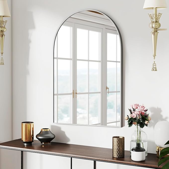 SCWF-GZ 24x36 Arch Mirror Square Full Length Wall Mounted Hanging or Against by SCWF-GZ