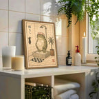 Funny Japanese Frog Bathroom Wall Art Whimsical Frog Shower Wall Decor 12x16 - Image 7