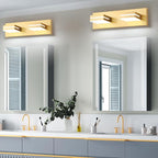 SineRise LED Modern Bathroom Vanity Light Fixtures, Matte Gold Modern Acrylic - Image 7