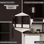 Medicine Cabinet, Wooden Bathroom Wall Cabinet - Image 4