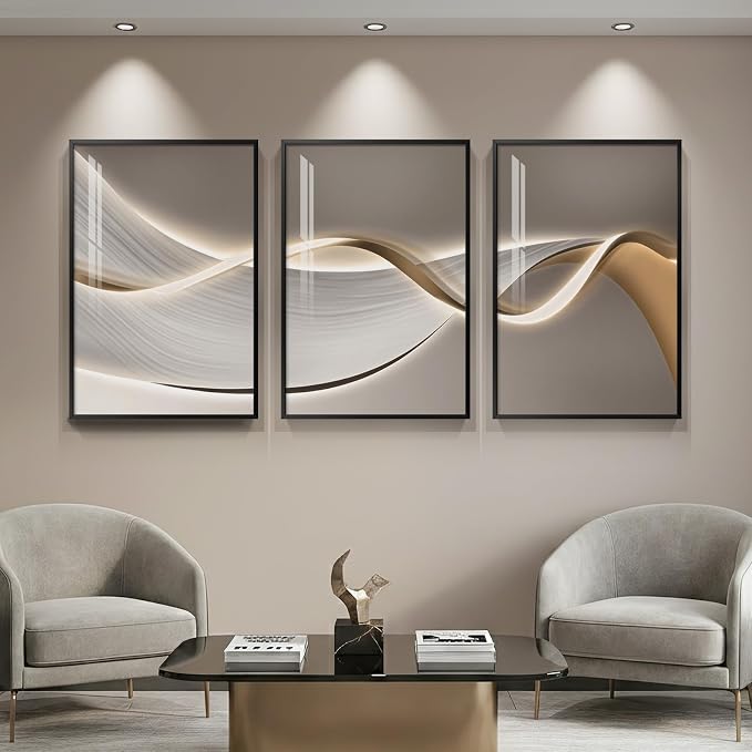 Large Framed Modern Luxury Abstract Wall Art - Image 3