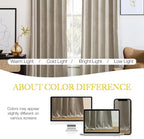 NICETOWN Camel Velvet Curtains 84 Inch Long 62 Wide, Rod Pocket Room Darkening - Image 5