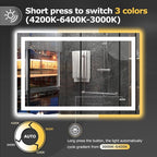 Hivone 48X32 LED Bathroom Mirror - Image 4