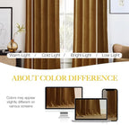 NICETOWN Gold Brown Velvet Curtains - Image 3