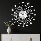Large Wall Clock for Living Room Decor Non-Ticking Quiet Metal Quartz Clocks - Image 5