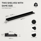 Boswillon 55.1 Inches Long Floating Shelves, 2 Set Modern Wall Shelf - Image 3