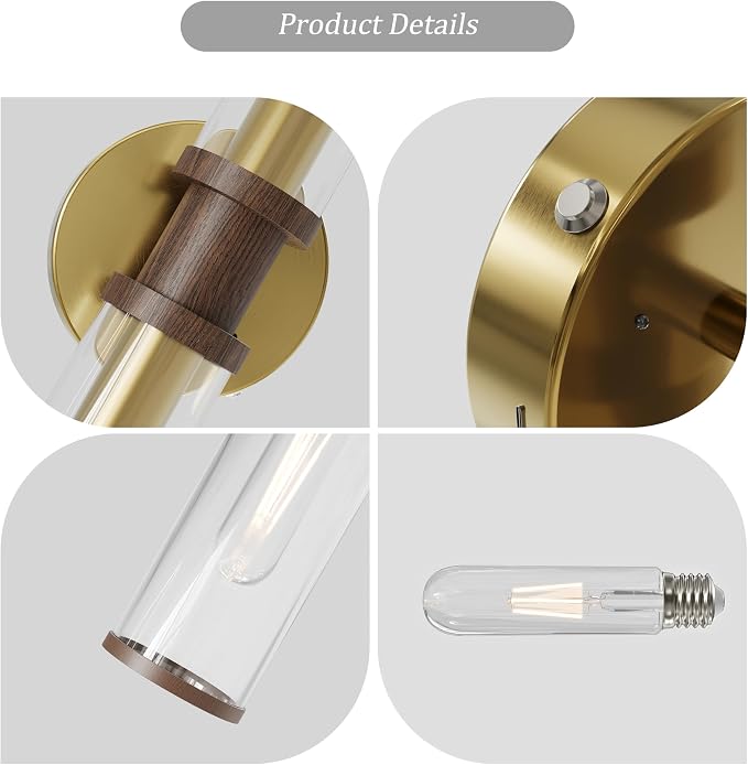 Battery Operated Wall Sconce Set of 2, Modern Cordless Wall Lights - Image 7