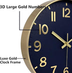 Wall Clock, 8 Inch Wall Clocks Battery Operated, Modern Non Ticking Silent - Image 7