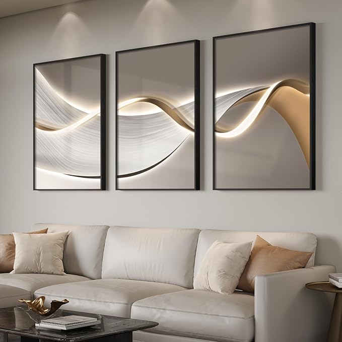 Large Framed Modern Luxury Abstract Wall Art by Cuspin