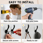 4 Pack Coat Hooks Wall Mount, Heavy Duty Wall Hooks - Image 4