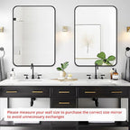 Fabuday Black Bathroom Mirror for Over Sink - Image 2