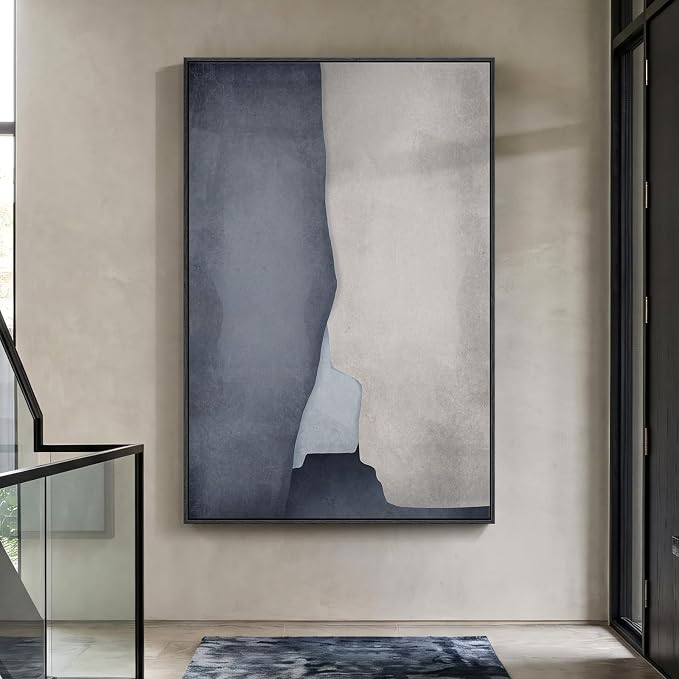 Extra Large Framed Neutral Abstract Wall Art by Cuspin