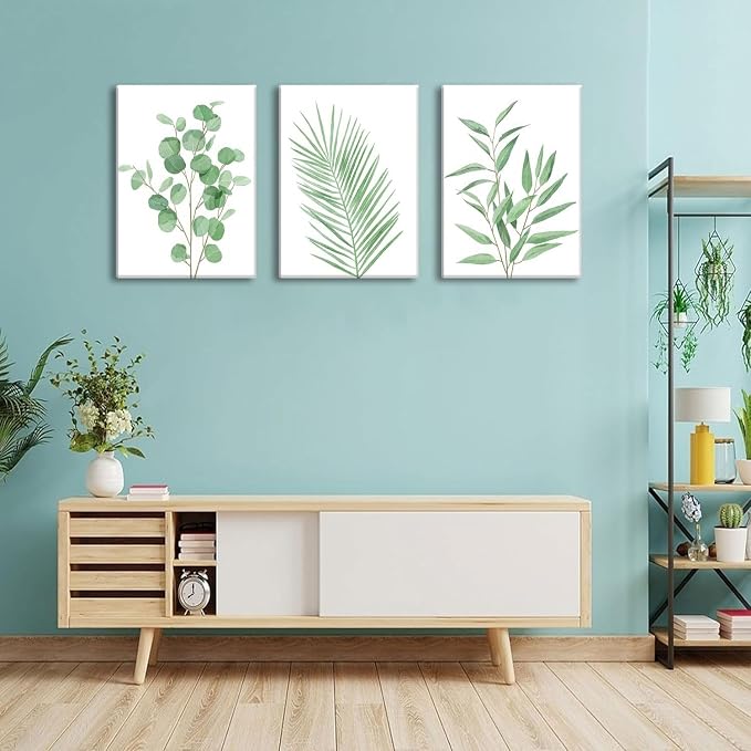 Bwodke Botanical Wall Art Plant Floral Watercolor Poster Canvas Prints Set of 3 - Image 7
