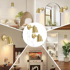 Lomoky Dimmable Wall Sconces Plug in, Adjustable Angle Wall Lamps - Image 7
