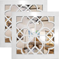 Set of 2 Boho Square Wall Mirrors by HMANGE