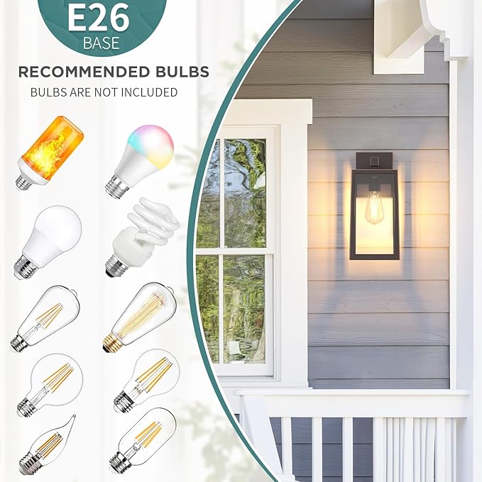 MAXvolador Outdoor Wall Sconce, Exterior Waterproof Wall Lantern Light Fixture - Image 6