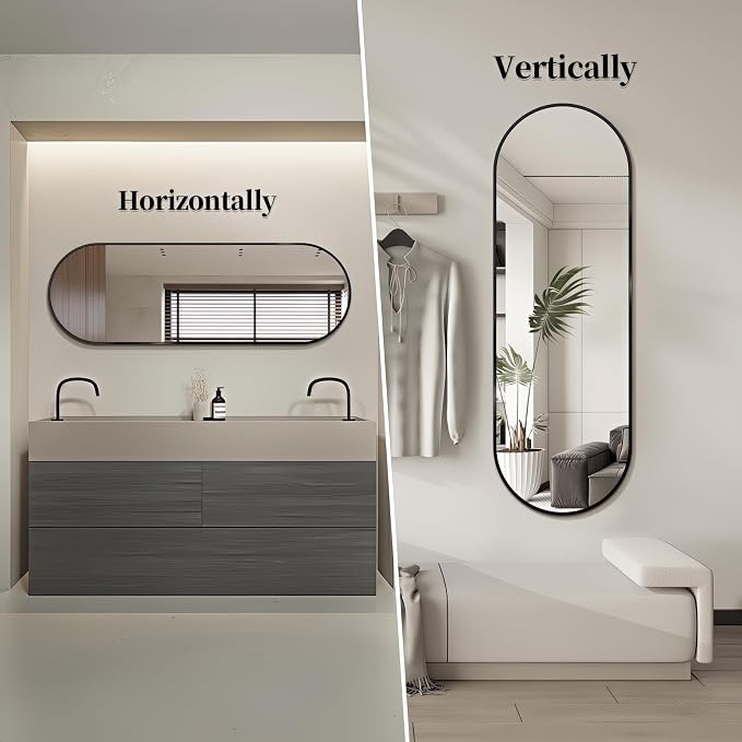 Oval Full Length Mirror, Ultra-Clear Explosion-Proof Dressing Mirror, Simple - Image 6