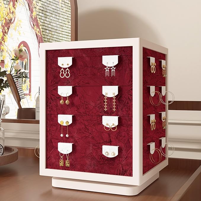 Wallercity Textured Red Velvet Wallpaper Self Adhesive Felt Drawer Liner - Image 4
