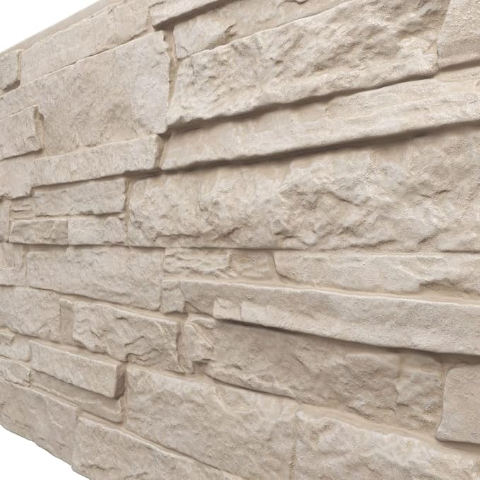 EverStone Acadia Ledge Faux Stone Panel, Sea Shell Color - Image 7
