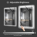 Koonmi 36"x30" LED Mirror for Bathroom, 90CRI Anti-Fog Vanity Mirror - Image 6