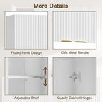 ChooChoo 4 Doors Wall Cabinet Laundry Room, Bathroom Wall Cabinet - Image 4