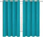 LEMOMO Teal/Turquoise Kids Blackout Bedroom Curtains/52 x 63 Inch/Set of 2 - Image 2
