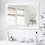 Tanmicoshomy White Shell Framed Rectangular Mirrors - Image 2