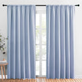 NICETOWN Living Room Curtains, Vintage Blue, 1 Pair, 70 x 84-inch, Home by NICETOWN