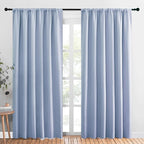 NICETOWN Living Room Curtains, Vintage Blue, 1 Pair, 70 x 84-inch, Home by NICETOWN