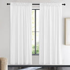 NICETOWN White Velvet Curtains 72 inches by NICETOWN
