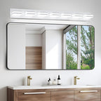 IZORRO LED Modern Bathroom Lights Fixtures, Matte White Acrylic Wall Lighting - Image 6