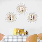 3 Pack Metal Mirrors for Wall Sunburst Wall Mirrors Home Décor Decorative - Image 7