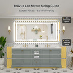 77x36 Inch LED Bathroom Mirror - Image 3