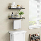 Forbena Black and Gold Bathroom Floating Shelves - Image 2