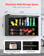 VEVOR Metal Wall Cabinet, 30.31 x 12.01 x 19.69 Inch, Floating Garage Tool - Image 3