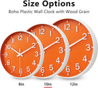 HZDHCLH Wall Clocks Battery Operated, Wall Clock Orange, 10 inch Wall Clock - Image 5