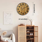 Vantic Farmhouse 24 Inch Extra Large Decorative Wall Clock - Image 8