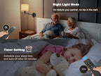 Plug in Wall Sconces with Remote Control, Dimming 10%-100% & Adjustable Colors - Image 4