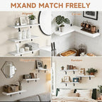 Easy Install Floating Shelves, 15.7 Inch Wall Mounted Wood Shelf, Hanging Shelf - Image 6