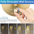 VATONI Wall Sconces Plug in, Dimmable Wall Sconce Swing Arm Wall Lights - Image 2
