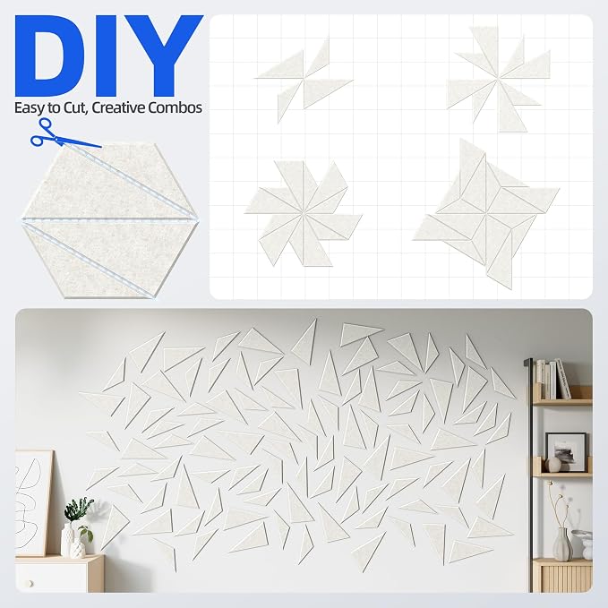 20 Pack Acoustic Panels with Self-Adhesive 12"X10"X0.4" Sound Proof Foam Panels - Image 4